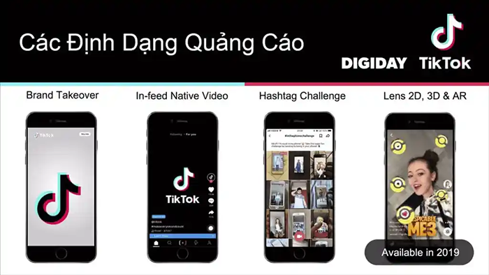Các dạng quảng cáo trên TikTok